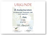 2.Drachencup Luebeck 8.Platz1Urkunde