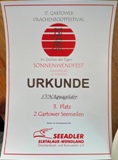 Urkunde 3.Platz Gartower Seemeile